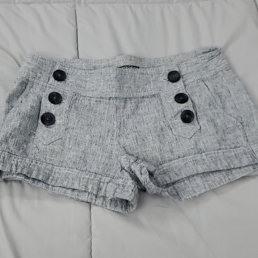 Express Cotton Linen Blend Sailor Design Shorts